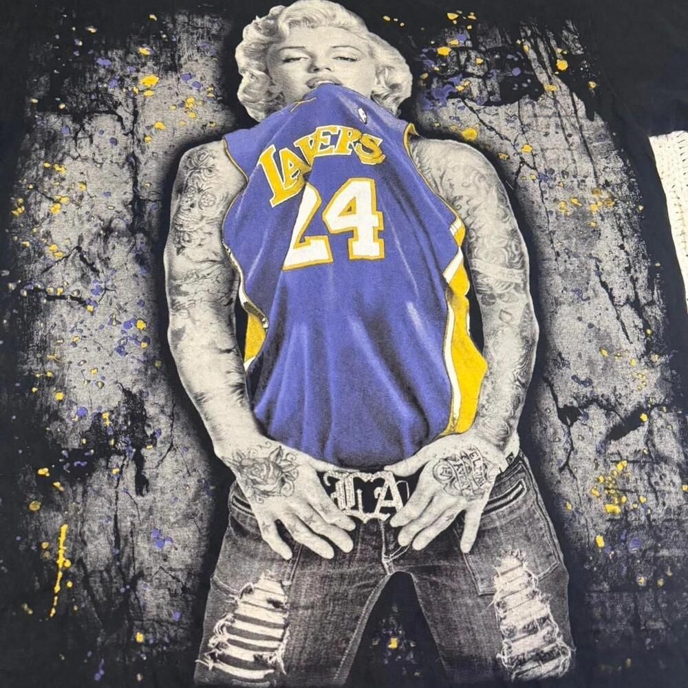 00S Marilyn Monroe Kobe Bryant Made In USA Y2K Tee Mens